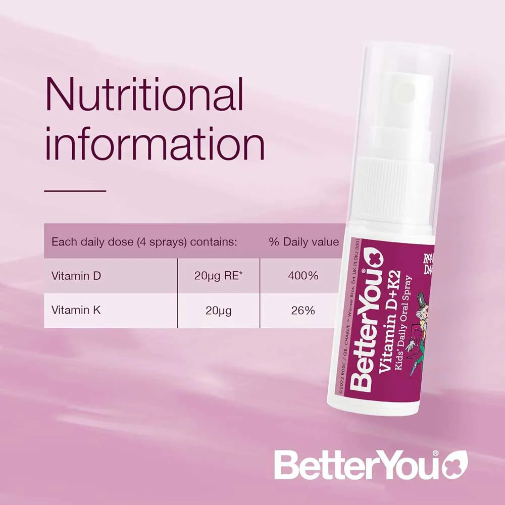 BetterYou Kids Vitamin D & K2 Daily Oral Spray 15ml - Image 2