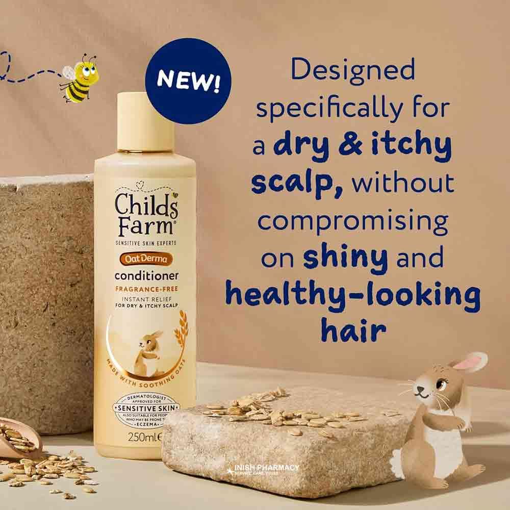 Childs Farm Oatderma Fragrance Free Conditioner 250ml - Image 2