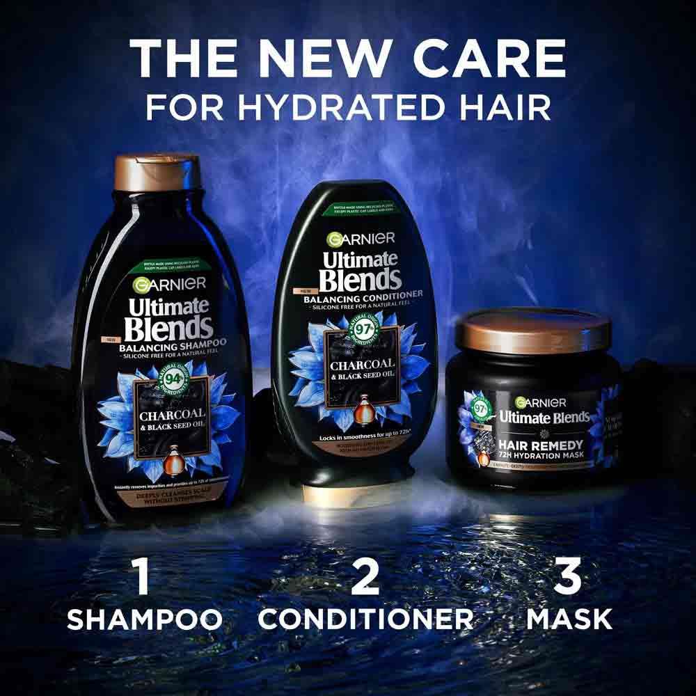 Garnier Ultimate Blends Charcoal Balancing Conditioner 250ml - Image 3