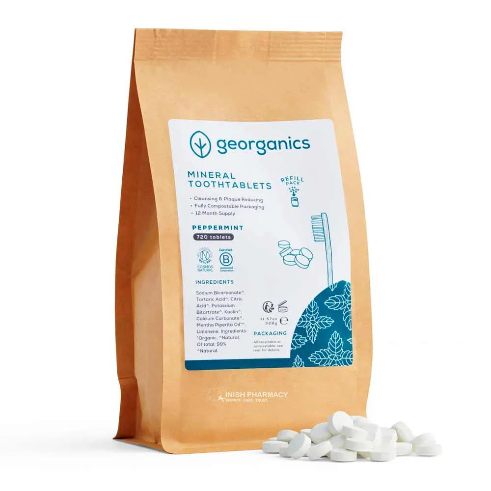 Georganics Mineral Toothtablets Refill Pack Peppermint 720 Tablets - Image 4