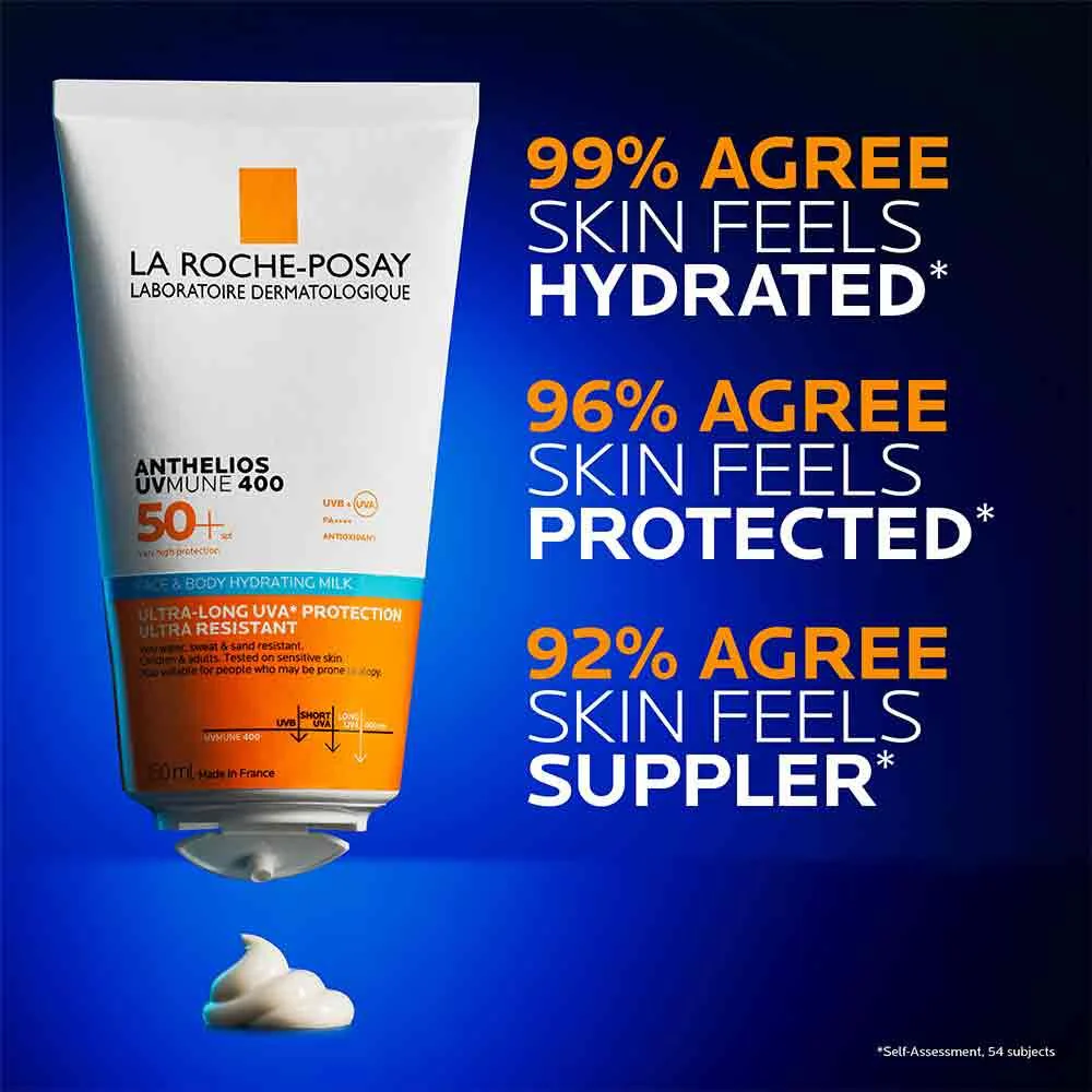 La Roche Posay Anthelios UVMune 400 Face & Body Hydrating Milk SPF50+ 150ml - Image 3