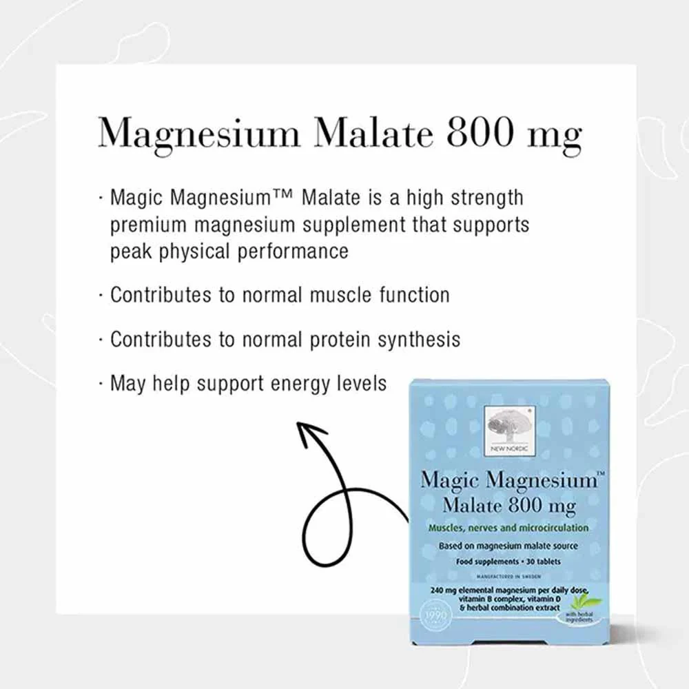New Nordic Magic Magnesium Malate 800mg 60 Tablets - Image 7