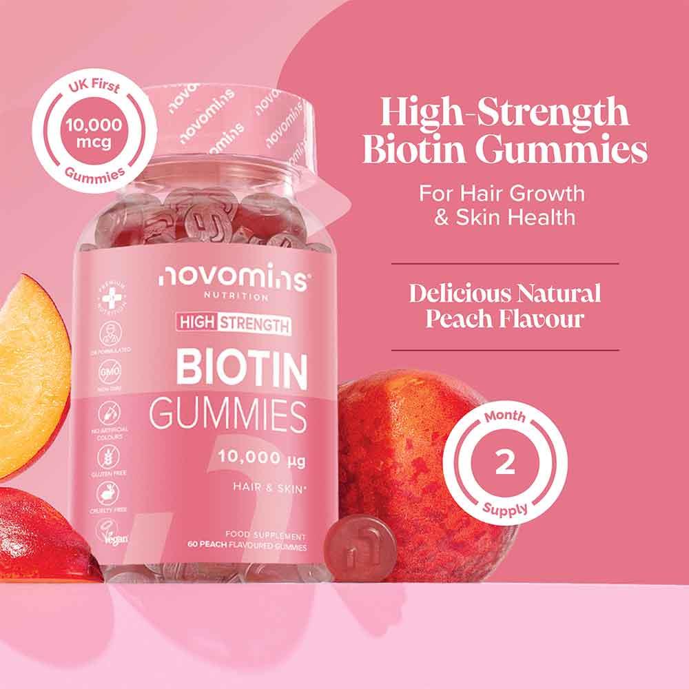 Novomins Nutrition Biotin Gummies 60 Pack - Image 2