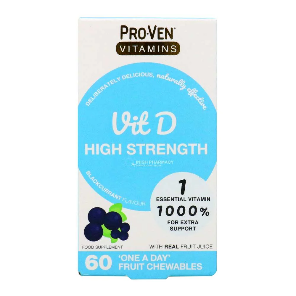 Pro-Ven Vitamins Vitamin D High Strength Fruit Chewables 60 Pack