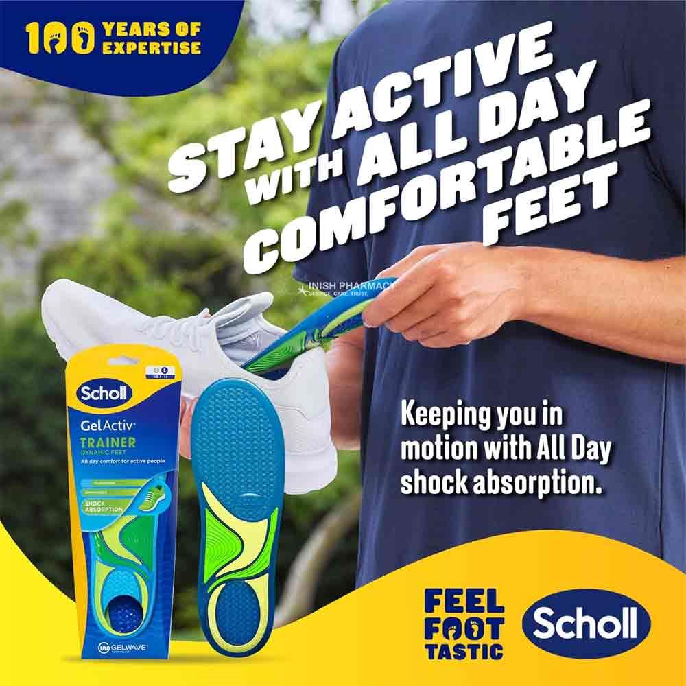 Scholl Gel Activ Trainer Insoles 1 Pair - Large - Image 2