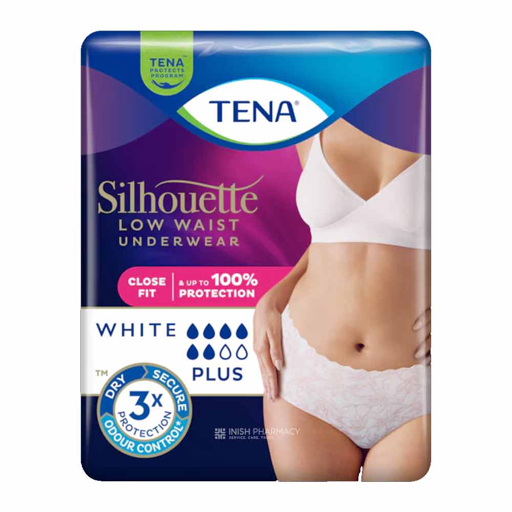 Tena Silhouette Pants White Medium Plus 12 Pack