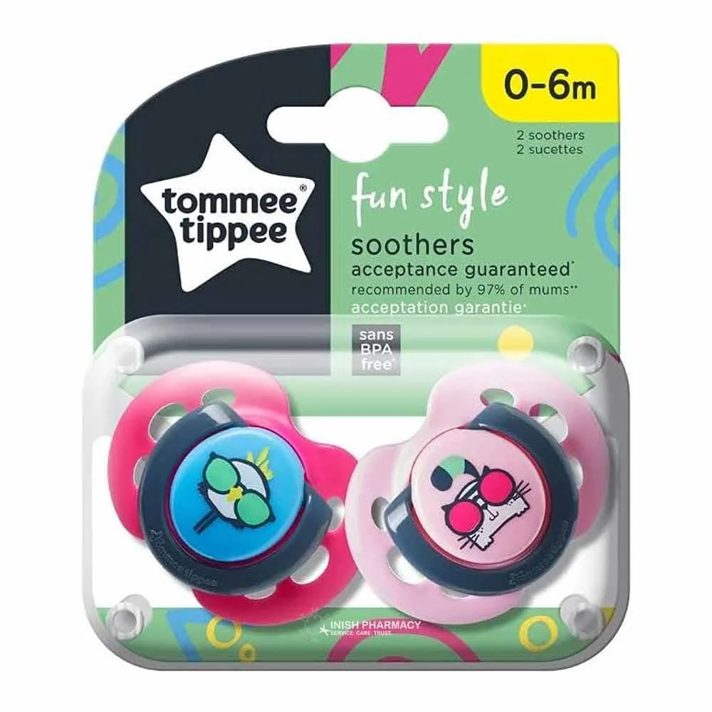 Tommee Tippee Closer To Nature Fun Style Soothers 0-6m 2 Pack - Image 3