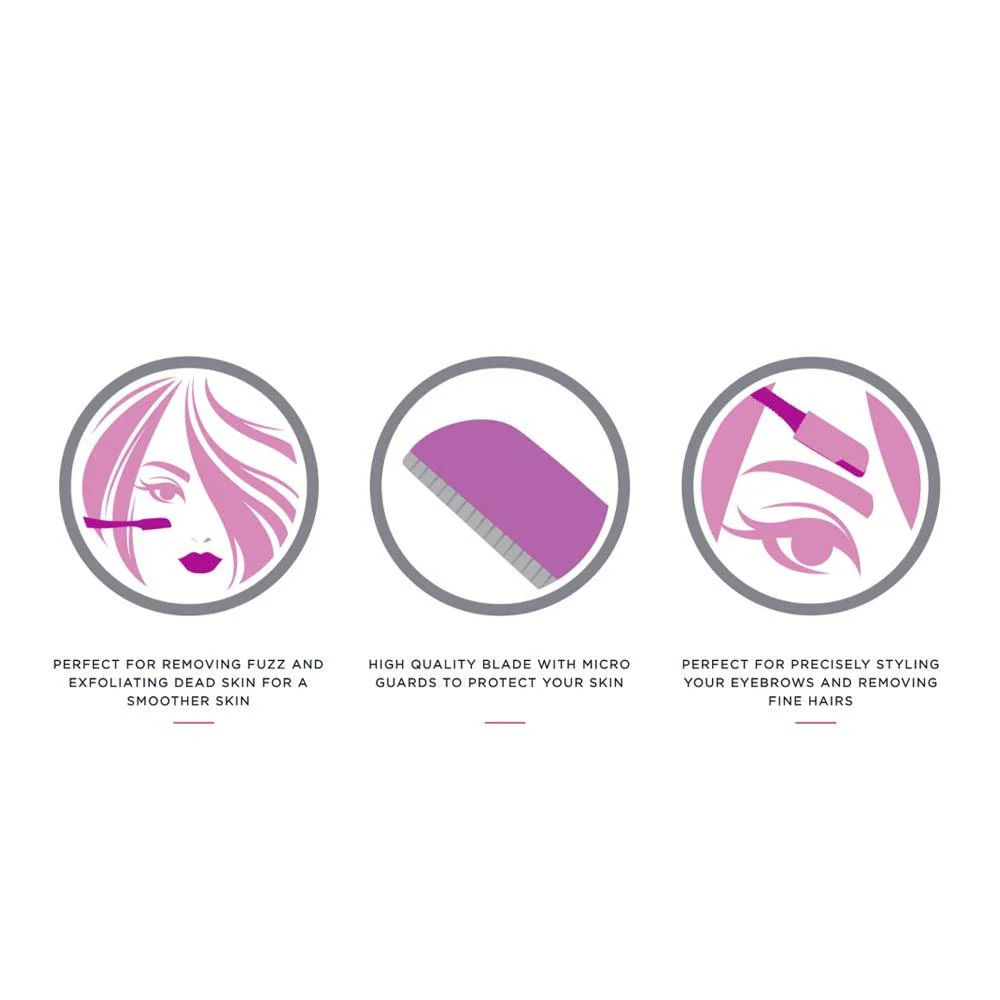 Wilkinson Sword Perfect Finish Eyebrow Styling & Facial Shaving Razors 3 Pack - Image 2